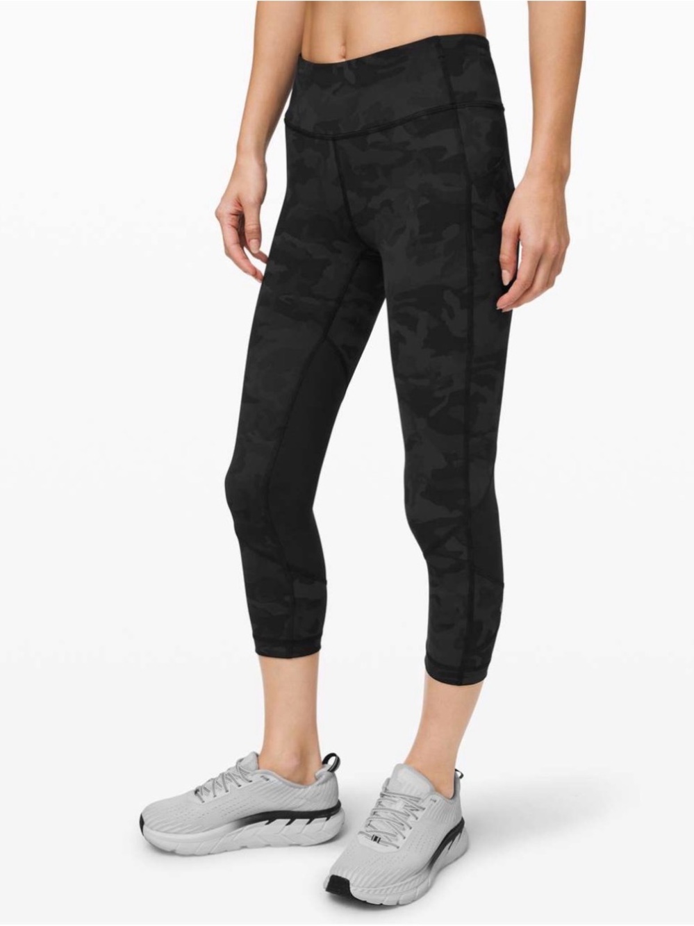 Lululemon Pace Rival Crop *22" Women’s 8 Incognito Camo Multi Grey/Black Yoga